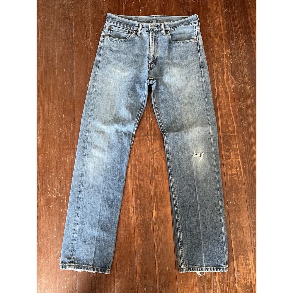Levi's Men's 505 Regular Fit Jeans 100% Cotton Denim 36 x 36 (35 x 33.5)
